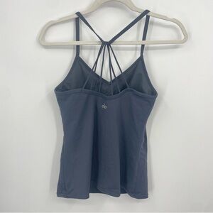 ALO Sunny Strappy Bra Tank Top in Black, Sz M